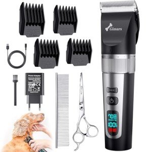Gimars 3-in-1 Rechargeable Dog Grooming Clippers Set
