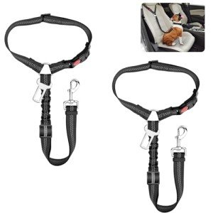 Adjustable Dog Car Seat Belt with Safety Clip