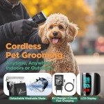 Gimars 3-in-1 Rechargeable Dog Grooming Clippers Set