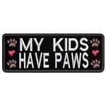 My Kids Have Paws Dog Breed Embroidered Patch