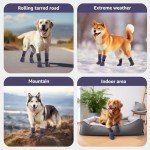 Protective Dog Socks with Anti-Slip Grips - 2 Pairs
