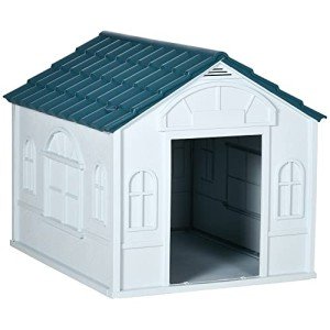 Weather-Resistant Dog House for Large Dogs - Blue