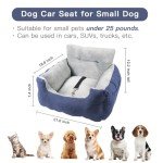 URGVANZ Portable Dog Car Seat for Small Dogs