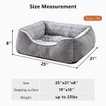 JOEJOY Washable Medium Dog Bed with Raised Edges