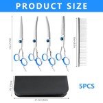 5-in-1 Stainless Steel Dog Grooming Scissors Set