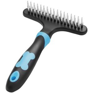 Undercoat Rake and Grooming Brush for Dogs