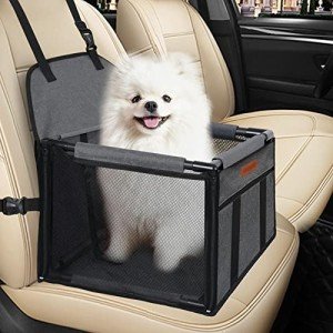 Portable Dog Booster Car Seat with Safety Leash