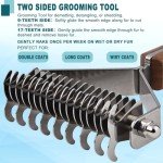 Undercoat Rake and Dematting Comb for Dogs