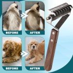 Undercoat Rake and Dematting Comb for Dogs