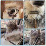 Undercoat Rake and Dematting Comb for Dogs