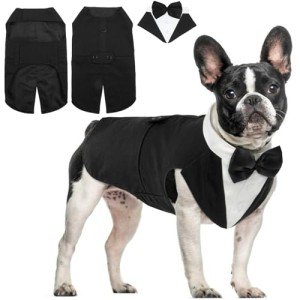 Dog Tuxedo and Bow Tie Set for Pets
