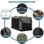 Petsfit Adjustable Dog Travel Crate for Car