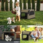Petsfit Adjustable Dog Travel Crate for Car