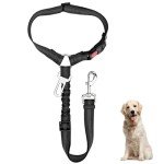 Adjustable Dog Car Seat Belt with Bungee Buffer