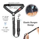 Adjustable Dog Car Seat Belt with Bungee Buffer