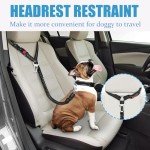 Adjustable Dog Car Seat Belt with Bungee Buffer
