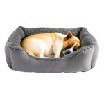 Cozy Washable Fleece Dog & Cat Bed - Grey