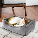 Cozy Washable Fleece Dog & Cat Bed - Grey