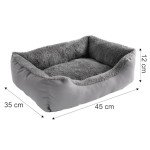 Cozy Washable Fleece Dog & Cat Bed - Grey