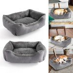 Cozy Washable Fleece Dog & Cat Bed - Grey