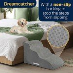 Stylish Dog Steps with Washable Cover - Grey