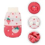 Pink Strawberry Pet Sweater for Dogs and Cats