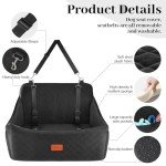 Wooaidagg Memory Foam Dog Car Seat for Large Dogs