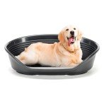 Extra Large Recycled Plastic Dog Bed - Black