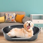 Extra Large Recycled Plastic Dog Bed - Black
