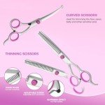3-Piece Stainless Steel Grooming Scissors Set for Pets