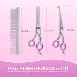 3-Piece Stainless Steel Grooming Scissors Set for Pets