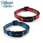 Blue Tartan Dog Collar (30-50cm)