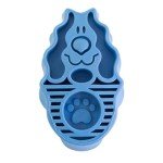 Blue Rubber Dog Grooming Brush for Shedding