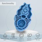 Blue Rubber Dog Grooming Brush for Shedding