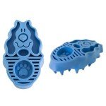 Blue Rubber Dog Grooming Brush for Shedding