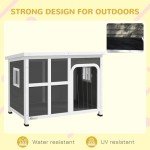 PawHut Wooden Outdoor Dog Kennel with Openable Roof