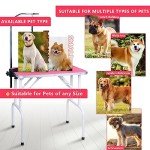 Foldable Heavy Duty Dog Grooming Table - Pink