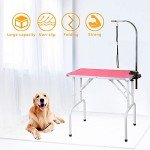 Foldable Heavy Duty Dog Grooming Table - Pink