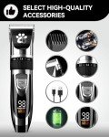 Cordless Dog Grooming Clippers with LED Display
