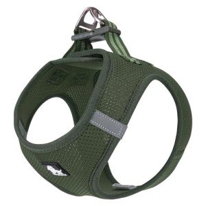 Soft Air Mesh Adjustable Dog Harness - Moss Green