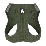 Soft Air Mesh Adjustable Dog Harness - Moss Green