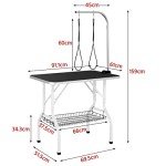 Foldable Dog Grooming Table with Adjustable Arm