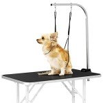 Foldable Dog Grooming Table with Adjustable Arm