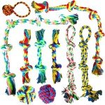 10 Pack Indestructible Dog Toys - Rope & Balls