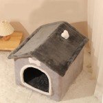 Cozy Foldable Dog House with Removable Cushion