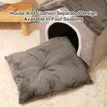 Cozy Foldable Dog House with Removable Cushion