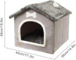 Cozy Foldable Dog House with Removable Cushion
