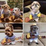 Funny Halloween Dog Guitar Costume Outfit