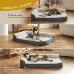 Orthopedic L-Shape Dog Bed with Washable Cover