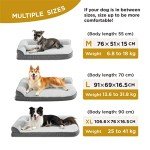 Orthopedic L-Shape Dog Bed with Washable Cover